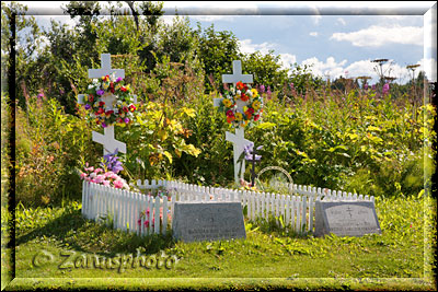 Ninilchik, Gräber gesehen auf dem Friedhof