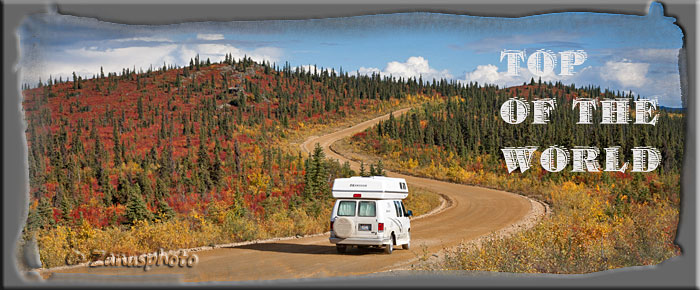 Kanada, unser 19ft. Camper fährt auf dem Top of the World Highway weiter nach Dawson City