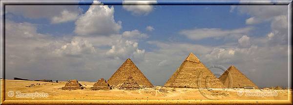 Panoramabild der Pyramiden von Giseh