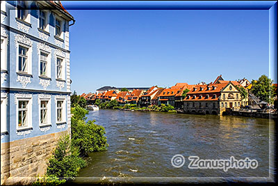 Blick über die Regnitz auf Klein Venedig