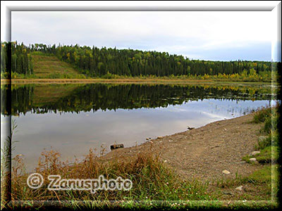 Ansicht des Hay Lake vom Campground aus