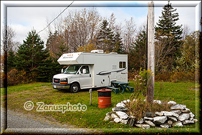 Camper auf Campsite am Marine Drive