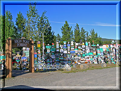 Schilderwald in Watson Lake