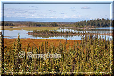 Seenlandschaft hinter dem Besucher Center