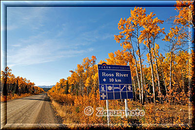 Highway nahe der Junction nach Ross River