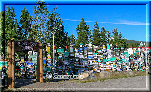 Schilderwald in Watson Lake