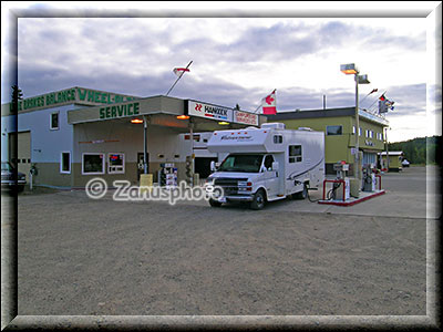 Tankstelle neben dem Campground