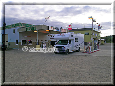 Tankstelle neben dem Campground