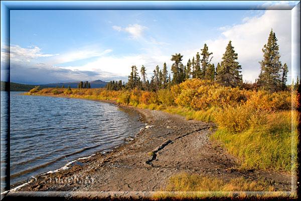 Alaska, Abendsonne am Paxson Lake