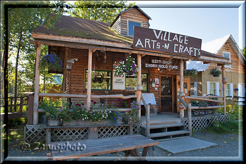 Alaska, Gift Shops in Talkeetna zu besuchen