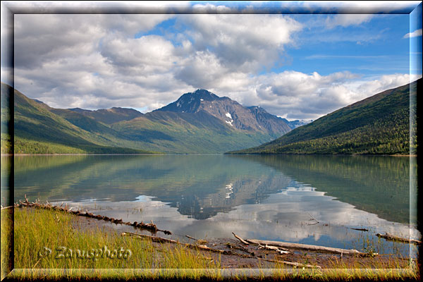 Eklutna Lake, vor uns liegt der Lake