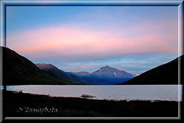 Eklutna Lake, nach dem Sunset können wir uns in den Camper zurückziehen