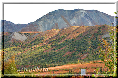 Alaska Pipeline wird in der Nähe der Berghänge geführt
