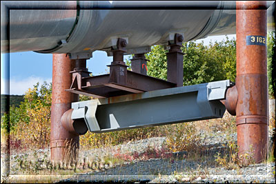 Detail einer Rohr-Verschiebestation