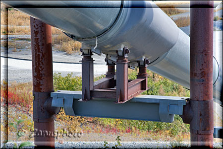 Gleitfläche der Alaska Pipeline zur Bewegung des Rohres