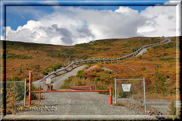 Auch am Richardson Highway ist die Zufahrt zu den Oil Transver-Bereichen abgesperrt