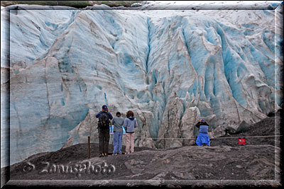 Hohe Eistürme am Rande des Exit Glaciers
