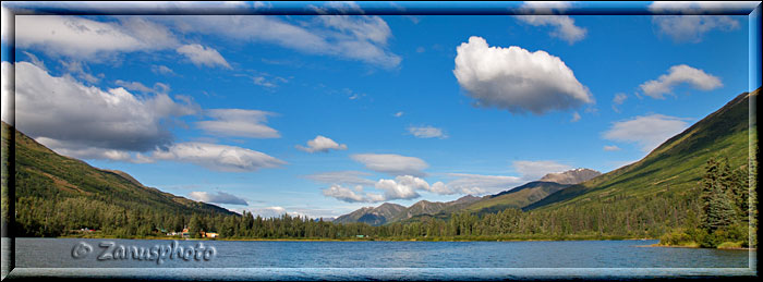 Upper Summit Lake, am Seward Highway, unser Übernachtungsplatz heute Abend