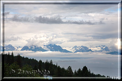 Homer Spit, Gewitterwolken über dem Meeresarm