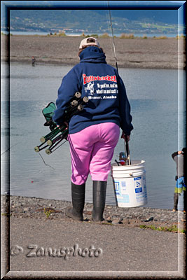 Homer Spit, Angler an der Fishing Hole