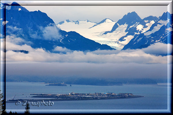 Homer Spit, die Sicht auf die Ortschaft wird langsam wieder frei