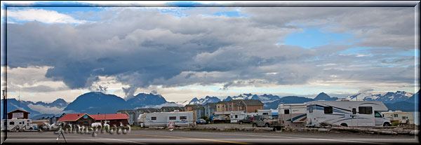 Homer Spit, Ansicht des Campgrounds der Town