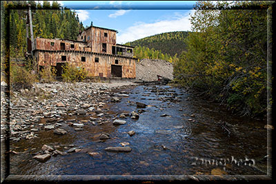 Alaska, die Jack Wade Dredge lag hier direkt am Jack Wade Creek