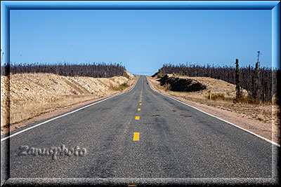 Alaska, der Taylor Highway aus der Sicht eines Fahrers