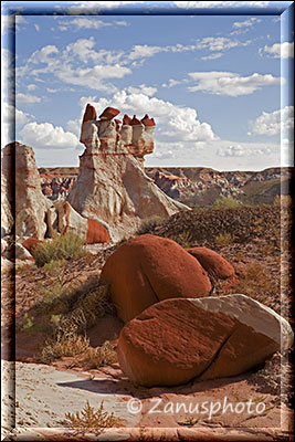 Ansicht der grossen Traumspitzen in der Bildmitte des Blue Canyons