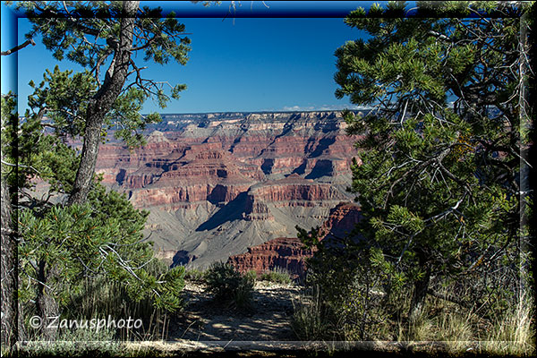 Immer wieder fällt der Blick auf die Nordseite des Grand Canyons