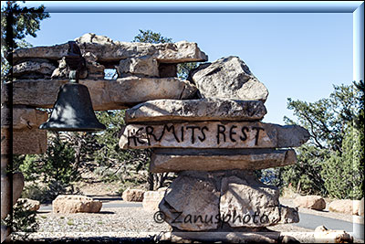 Ende des Hermits Rest Bereiches im Grand Canyon