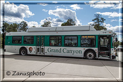 Ansicht eines Shuttle Busses im Grand Canyon