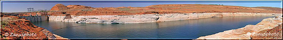 Lake Powell Bereich am Staudamm des Lakes