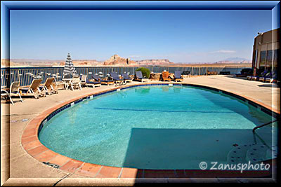 Schwimming Area des Schwimmbades an derLake Powell Marina