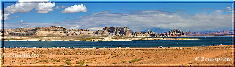 Ansicht der Lone Rock Beach am Lake Powell