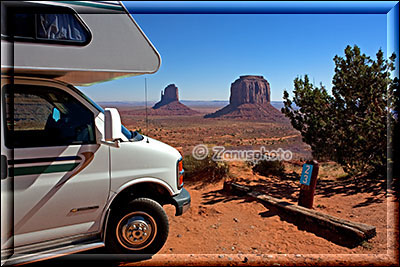 Beste Ansicht vom Campground auf das Monument Valley