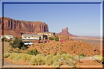 Ansicht auf den ehemaligen Campground im Monument Valley