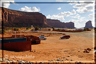Blick auf den ehemaligen Campground im Monument Valley