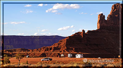 Ansicht des primitiven Campgrounds im neuem Campigbereich des Monument Valley