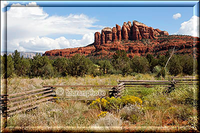 Schöne Ansichten sind im Bereich der City Sedona überall zu fotografieren