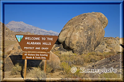 Alabama Hills sind auf dieser Seite zu sehen