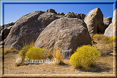 Alabama Hills, tolle Felsbrocken liegen im Park an vielen Stellen. Der Alabama Hillbereich zeigt uns immer neue Sichten auf versteckte Felsgruppen