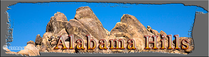 Alabama Hills Titelbild der Website Alabama Hills