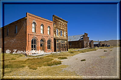 Bodie Ghosttown, Steingebäude mit Hotel und Postamt