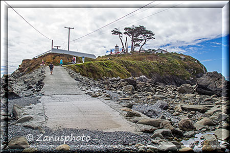 Crescent City Lighthouse auf kleiner Insel