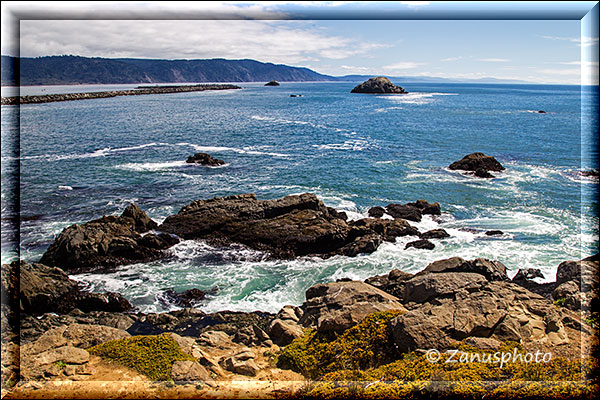 Crescent City, ein Blick auf das Meer Richtung Osten