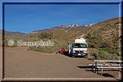 Wildrose Campground, ein kleiner Platz für die Übernachtung der Besucher