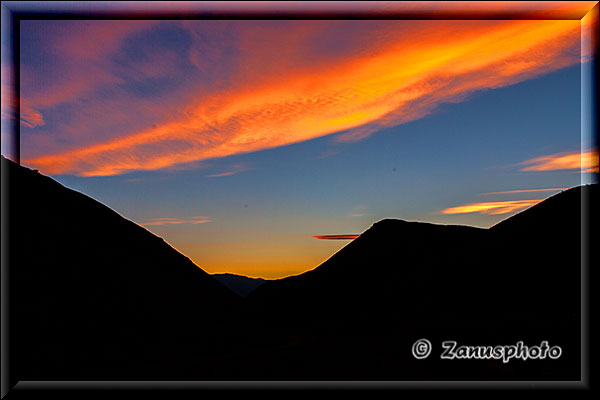 Auf dem Wildrose Campground schauen wir uns den Sunset an