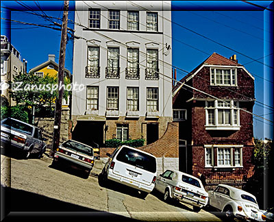 San Francisco, die steilste Street in San Francisco ist hier zu sehen