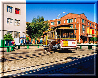 San Francisco, diese Drehscheiben findet man immer am Ende einer Cable Car Linie